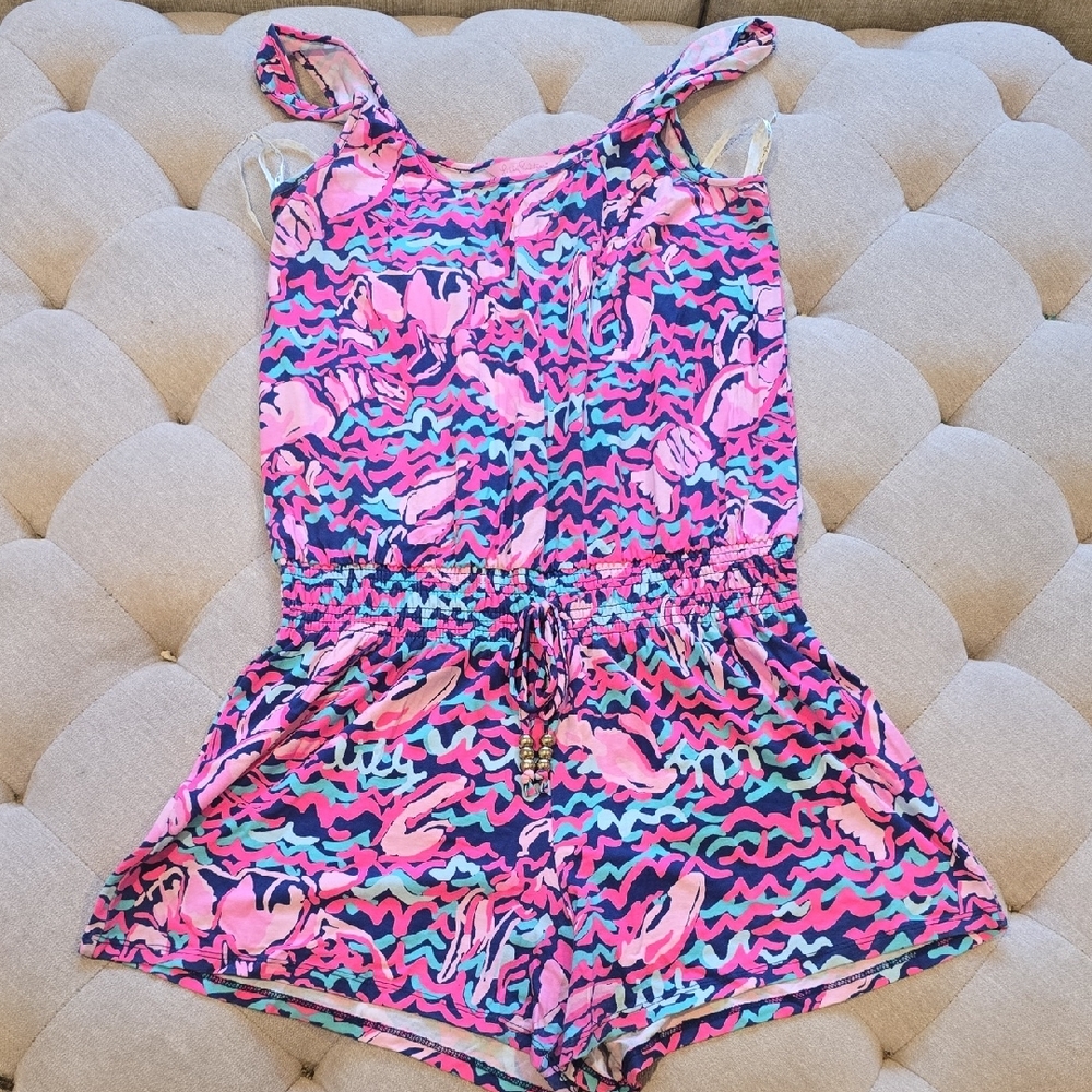 Lilly Pulitzer Pink and Blue  Romper
